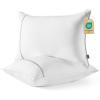 imageBedsure Hotel Pillows Queen Size Set of 4  Luxury Bed Pillows for Sleeping Decoration Strip Diamond Design Cover Fluffy Original Down Alternative Filling for Side Back or Stomach SleepersGrey