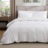 imageBedsure Luxury Hotel Duvet Cover Queen Size 100 White Cotton Embroidery Bedding Set Includes 1 Duvet Cover 90x90 Inches with Zipper Closure ampamp 2 Pillow Shams Comforter Sold Separately04  Rope White No Comforter