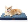 imageBedsure Orthopedic Dog Bed Large Sized Dog  Memory Foam Pet Mattress with Removable Washable Cover and Egg Crate Foam Thick Flat Suitable for Pet Up to 65 lbs 36x27x35 Inches GreyNavy