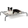 imageBedsure Outdoor Elevated Dog Bed Large Sized Dog Portable Indoor ampamp Outdoor Cooling Raised Cot Pet Hammock Bed with SkidResistant Feet Frame with Breathable Mesh Deep Sea Blue 49 inchesCheckered White
