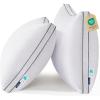 imageBedsure Queen Pillows Set of 2  Fluffy Bed Pillows for Sleeping Hotel Quality Diamond Quilted Design Gusseted Supportive Down Alternative Filling for Back Stomach Side SleepersGrey
