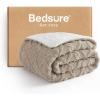 imageBedsure Sherpa Fleece Throw Blanket for Couch  Soft Fluffy ampamp Cozy Cable Jacquard Tufted Throw Blankets for Women Gift Thick Warm Blanket for Winter and All Seasons Beige 50x60 Inches02  Beige