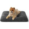 imageBedsure Washable XL Dog Bed for Crate for Extra Large Dogs Comfort Fluffy Plush Pet Pillow Bed Kennel Pad with NonSlip Bottom Machine Washable Pet Sleeping Mat 41quotx27quot BrownDark Gray
