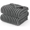 imageBedsure Waterproof Dog Blankets for Medium Dogs  Soft Puppy Cat Blanket Corduroy Fleece Washable Cozy Calming Reversible Furniture Protection for Pet Kitten Doggy30quotx40quot Warm GreyWarm Grey