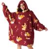 imageBedsure Wearable Blanket Hoodie Birthday Gifts for Girlfriend  Shaggy Sherpa Checkered Blanket Hoodie for Women Adults Men Warm Hooded Sweatshirt Chessboard PatternRed