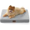 imageBedsure XL Dog Bed for Crate  Large Orthopedic Pet Beds with Removable Machine Washable Cover Egg Crate Foam Puppy Pad Suitable for Pet Up to 80 lbs 41quotx27quotPastel Grey