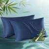 imageBedsure Zipper Pillow Cases King Cooling King Pillow Cases Set of 2 Rayon Derived from Bamboo Cooling Pillowcase for Hot Sleepers Soft ampamp Breathable Pillow Covers Gifts Light Grey 20x36 Inches03  Navy