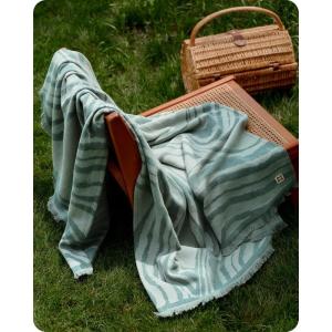 imageBedsure 100 Cotton Throw Blanket for Couch  Chenille Woven Textured Blanket Gifts for Women Cozy and Soft for All Seasons Home Decor Boho Throw for Bed Sofa Blue 50x60 Inches03 Sage Green
