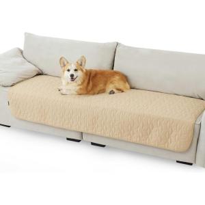 imageBedsure 100 Waterproof Couch Cover for Dogs Washable  Non Slip Waterproof Dog Blanket for Couch Sofa Lightweight Furniture Protector Durable for Pet Cat Puppy with NonSlip Bottom Grey 30x70INSand Beige