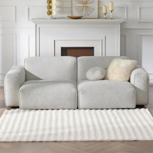 imageBedsure 5x7 Area Rugs for Living Room Machine Washable Rugs NonSlip Backing NonShedding Vintage Low Pile Easy Care Throw Carpet for Bedroom Dining Room Grey00  Cream White