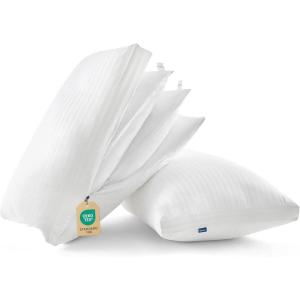 imageBedsure Adjustable Layer Bed Pillows for Sleeping  Luxury Fluffy King Pillows Set of 2 Assemblable Firmness ampamp Height with 100 Cotton Cover Machine Washable for Back Stomach or Side SleepersCotton
