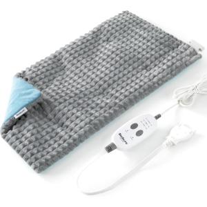 imageBedsure Back Heating Pad for Neck and Shoulders Weighted Heated Pad with Vibration FSA Eligible Items Birthday Gifts for Women Men Mom Men Auto Shut Off 63lbs 20quot x 24quot Dark Grey01  Grey