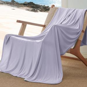 imageBedsure Beige Cooling Blanket for Hot Sleepers  Summer Cold Linen Beige Throw Blanket for Couch ArcChill Lightweight Bedding Cool Thin Ice Cold Cooled Throws with Rayon Derived from Bamboo 50x7008 Lavender