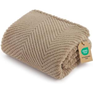 imageBedsure Dog Blanket for Small Dogs Washable  Fluffy Fuzzy Puppy Cat Blanket with Premium 300GSM Coral Fleece Soft for Pet Kitten Doggy Green 25x35INBrown Wave