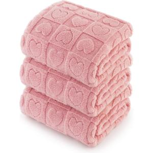 imageBedsure Dog Blanket for Small Dogs Washable  Fluffy Fuzzy Puppy Cat Blanket with Premium 300GSM Coral Fleece Soft for Pet Kitten Doggy Green 25x35INPcs3 Pink Heart