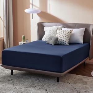 imageBedsure Fitted Sheet Queen Size Only  Brushed Microfiber Bed Sheets Ultra Soft ampamp Breathable Fade Resistant ampamp Easy Care Grey 60x8016 Inches 1 Piece04  Navy