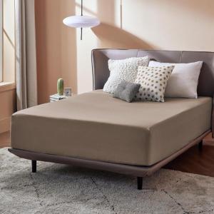 imageBedsure Fitted Sheet Queen Size Only  Brushed Microfiber Bed Sheets Ultra Soft ampamp Breathable Fade Resistant ampamp Easy Care Grey 60x8016 Inches 1 Piece08  Khaki