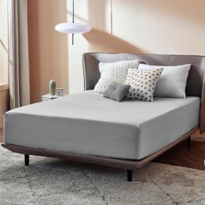 imageBedsure Fitted Sheet Queen Size Only  Brushed Microfiber Bed Sheets Ultra Soft ampamp Breathable Fade Resistant ampamp Easy Care Grey 60x8016 Inches 1 Piece02  Light Grey