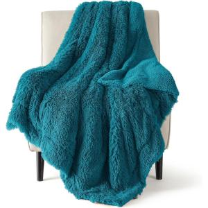 imageBedsure GentleSoft Fluffy Sherpa Fleece Faux Fur Blankets Queen Size for Bed Bedroom Decor Winter Thick Warm Full Queen Blankets Fuzzy Plush Soft Heavy Mink Tie Dye Grey Bedding Cozy Gifts 90x9018 Teal