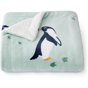 imageBedsure Gentlesoft Fleece Sherpa Throw Blanket for Couch Soft Gingham Bedding Thick Warm Blanket for Winter Cozy Gifts for Teen Girls Boys Kids Women Men Cute Plaid Decor for Home 50quotx60quot Brown08 Penguin
