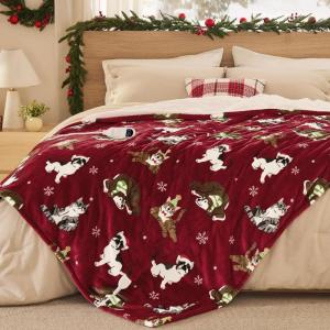 imageBedsure Healing Heated Blanket Throw  Flannel Sherpa Electric Blanket with Inspirational Words Heated Throw with 6 Heating Levels 4 Time Settings 3Hour AutoOff Gift for Grandma 50quotx60quot19  Christmas Pet
