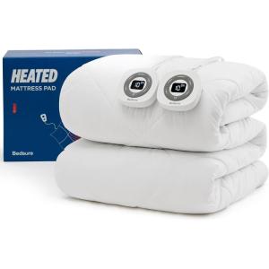 imageBedsure Heated Mattress Pad Queen  Bed Warmer with Memory ampamp Preheat Functions 12Hour Auto Off ampamp 10 Heat Settings Dual Controllers Fast Heating Brushed Electric Mattress Pad Queen 60quotx80quotKing