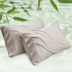 imageBedsure King Size Pillow Cases Set of 2 Cooling Pillow Cases King Rayon Derived from Bamboo Red Pillowcases Breathable ampamp Silky Soft Cool Bedding Pillow Covers with Envelope Closure 20x36 Inches17  Linen