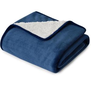 imageBedsure Self Warming Blanket for Small Dogs ampamp Cats  Waterproof Washable Sherpa Fleece Puppy Blanket Soft Plush Reversible Throw 25quotX35quot GreyBlue