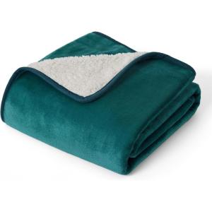imageBedsure Self Warming Blanket for Small Dogs ampamp Cats  Waterproof Washable Sherpa Fleece Puppy Blanket Soft Plush Reversible Throw 25quotX35quot GreyGreen