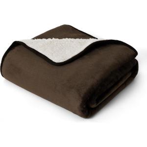 imageBedsure Self Warming Blanket for Small Dogs ampamp Cats  Waterproof Washable Sherpa Fleece Puppy Blanket Soft Plush Reversible Throw 25quotX35quot GreyCoffee Brown