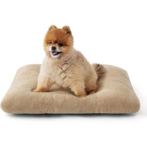 imageBedsure Washable XL Dog Bed for Crate for Extra Large Dogs Comfort Fluffy Plush Pet Pillow Bed Kennel Pad with NonSlip Bottom Machine Washable Pet Sleeping Mat 41quotx27quot BrownBrown