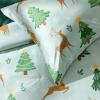 imageBedsure Christmas Comforter Set Queen  Christmas Bed Set with Festival Reindeer Pattern Soft Bedding for Holiday 3 Pieces 1 Reversible Reindeer Pattern Printed Comforter and 2 Pillow Shams04  Green Reindeer