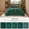 imageBedsure Christmas Comforter Set Queen  Christmas Bed Set with Festival Reindeer Pattern Soft Bedding for Holiday 3 Pieces 1 Reversible Reindeer Pattern Printed Comforter and 2 Pillow Shams05  Green Forest