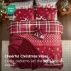 imageBedsure Christmas King Comforter Set  5 Pieces Christmas Bedding Set King Bed in a Bag with 1 Soft Green Tree Reversible Comforter 2 Pillow Shams 1 Throw Blanket and 1 Decorative03  Snowflake