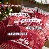 imageBedsure Christmas King Comforter Set  5 Pieces Christmas Bedding Set King Bed in a Bag with 1 Soft Green Tree Reversible Comforter 2 Pillow Shams 1 Throw Blanket and 1 Decorative03  Snowflake