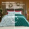 imageBedsure Christmas King Comforter Set  5 Pieces Christmas Bedding Set King Bed in a Bag with 1 Soft Green Tree Reversible Comforter 2 Pillow Shams 1 Throw Blanket and 1 Decorative02  Forest
