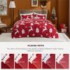 imageBedsure Fluffy Christmas Comforter Set Queen  Red Christmas Bedding with Candy Cane Warm Fleece Bed Sets for Winter 3 Pieces 1 Soft Plush Shaggy Comforter with 2 Pillowcases04  Red Deer