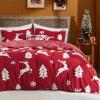 imageBedsure Fluffy Christmas Comforter Set Queen  Red Christmas Bedding with Candy Cane Warm Fleece Bed Sets for Winter 3 Pieces 1 Soft Plush Shaggy Comforter with 2 Pillowcases04  Red Deer