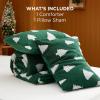 imageBedsure Fluffy Christmas Comforter Set Queen  Red Christmas Bedding with Candy Cane Warm Fleece Bed Sets for Winter 3 Pieces 1 Soft Plush Shaggy Comforter with 2 Pillowcases06  Green