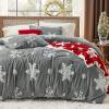 imageBedsure Fluffy Christmas Comforter Set Queen  Red Christmas Bedding with Candy Cane Warm Fleece Bed Sets for Winter 3 Pieces 1 Soft Plush Shaggy Comforter with 2 Pillowcases01  Grey