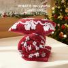 imageBedsure Fluffy Christmas Comforter Set Queen  Red Christmas Bedding with Candy Cane Warm Fleece Bed Sets for Winter 3 Pieces 1 Soft Plush Shaggy Comforter with 2 Pillowcases05  Red Candy Cane