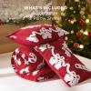 imageBedsure Fluffy Christmas Comforter Set Queen  Red Christmas Bedding with Candy Cane Warm Fleece Bed Sets for Winter 3 Pieces 1 Soft Plush Shaggy Comforter with 2 Pillowcases05  Red Candy Cane