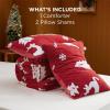 imageBedsure Fluffy Christmas Comforter Set Queen  Red Christmas Bedding with Candy Cane Warm Fleece Bed Sets for Winter 3 Pieces 1 Soft Plush Shaggy Comforter with 2 Pillowcases04  Red Deer