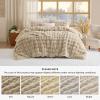 imageBedsure Fluffy Comforter Set Queen  Light Beige Faux Fur Queen Comforter Soft Shaggy Plush Bubble Bedding Comforter Sets Winter Warm Luxury Fuzzy Bed Set 3 Pieces 1 Comforter and 2 Pillowcases06  Light Beige