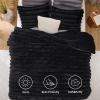 imageBedsure Fluffy Comforter Set Queen  Light Beige Faux Fur Queen Comforter Soft Shaggy Plush Bubble Bedding Comforter Sets Winter Warm Luxury Fuzzy Bed Set 3 Pieces 1 Comforter and 2 Pillowcases07  Black