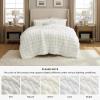 imageBedsure Fluffy Comforter Set Queen  Light Beige Faux Fur Queen Comforter Soft Shaggy Plush Bubble Bedding Comforter Sets Winter Warm Luxury Fuzzy Bed Set 3 Pieces 1 Comforter and 2 Pillowcases04  White