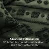 imageBedsure Queen Size Comforter Set  Beige Tufted Boho Bed Set Farmhouse Shabby Chic Embroidery Bedding for All Seasons 3 Pieces 1 Soft Jacquard Queen Comforter and 2 Pillow Shams14  Dark Green
