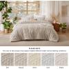 imageBedsure Queen Size Comforter Set  Beige Tufted Boho Bed Set Farmhouse Shabby Chic Embroidery Bedding for All Seasons 3 Pieces 1 Soft Jacquard Queen Comforter and 2 Pillow Shams01  Beige  Arch Jacquard