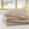 imageBedsure Queen Size Comforter Set  Beige Tufted Boho Bed Set Farmhouse Shabby Chic Embroidery Bedding for All Seasons 3 Pieces 1 Soft Jacquard Queen Comforter and 2 Pillow Shams03  Khaki  Arch Jacquard