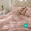 imageBedsure Queen Size Comforter Set  Beige Tufted Boho Bed Set Farmhouse Shabby Chic Embroidery Bedding for All Seasons 3 Pieces 1 Soft Jacquard Queen Comforter and 2 Pillow Shams11  Rose Pink